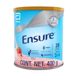 Ensure Clásico - en Polvo Sabor Fresa, 400g, Alimentación Especializada con Vitaminas, Proteínas y Prebióticos, Clínicamente Probado