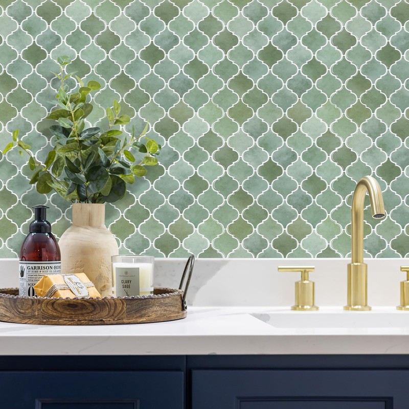 Arabesque Peel and Stick Backsplash for Kitchen, Thicker Design 3D