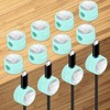 PATIKIL Cable Organizer Holder, 12 Pcs Magnetic Spring Desk Cable