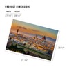 Lantern Press 1000 Piece Jigsaw Puzzle, Florence, Italy, Sunset view