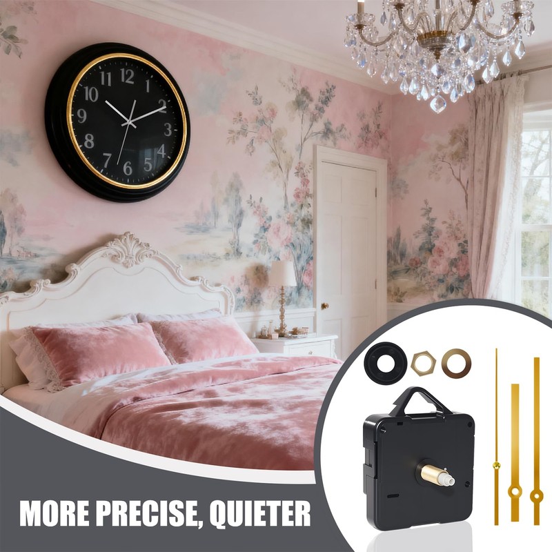 Silent Quartz Clock Movement Kit Long Shaft for 12-14mm Dial,