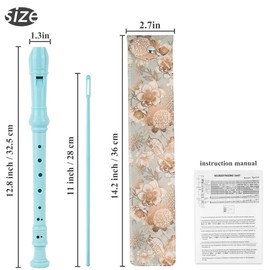 Mtzmy Recorder for Children, Beginners, Soprano, German Fingering, 8-Hole Flute for Adults, Recorder with Case, Cleaning Pen and Instruction Manual (2 Blue Bird)