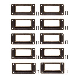 FUXXER® 10 x Apothecary Cabinet Label Window Antique Bronze Design 62x29mm