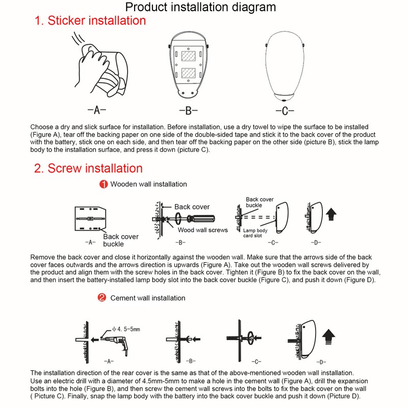 PIR Human Body Induction Lamp LED Motion Sensor Wall Light