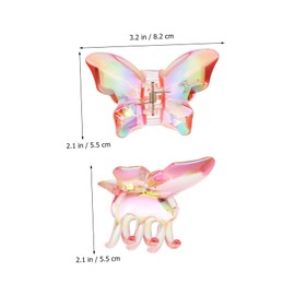 BESPORTBLE 4pcs Colorful Butterfly Hair Claw Clips Non Slip Styling Jaw Clips for Women Cute Hair Accessories Strong Hold for Daily Use and Fashionable Looks