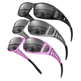 KALIYADI Sunglasses Fit-Over-Glasses Polarized Sunglasses-Men: Wrap Around Sun Gasses Womens with UV Protection for Driving