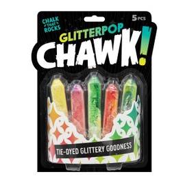 Chuckle & Roar - Glitterpop Chawk! - Outdoor Fun - Great on Any Hard Surface - Glitter Colors on Hard Surfaces - Ages 4 and Up