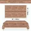 PTECDROTS 4 Pack Light Brown Grain Wooden Tablecloth Rectangular Table