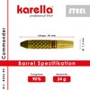 Karella Steeldart Commander Gold 90% Tungsten Steeldart, 24 g, for