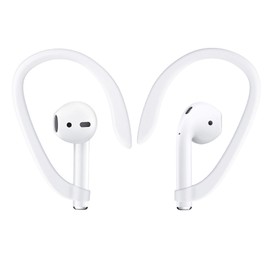 Ear Hooks Compatible with AirPods Pro 1, 2, AirPods 1, 2, 3, EarPods Headphones Holders for Running, Sport, Jogging, Cycling, Gym Anti-Slip Comfortable Fit, Ergonomic Design Silicone White