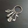 Music Keychain Microphone and Guitar Keyring, Inspirational Jewelry for Music