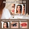 LED Travel Makeup Mirror, Rechargeable, 3-Sided, 78 Lights, Touch Control