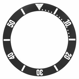 Ewatchparts Bezel Insert Compatible With Invicta Pro Diver Scuba 0072 Chronograph Watch 44 x 38mm Black