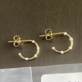 Gorjana 18K Gold Plated Capri Huggies White 245-004-02-G