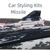 2PCS Missile-Shaped 3D Car Stick Decor Military Decal for Bike