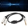 KLLJRFW 1/4 Inch Stereo Splitter Y Cable Dual Channel Aluminum