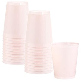 Liacere 16 PCS Pink Plastic Cups 16oz Plastic Cups Bachelorette Party Cups Pink Disposable Cups Bride Cups Perfect for Wedding & Mother's Day & Bachelorette Party & Mother's Day