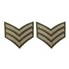 Cute-Patch Big Sergeant Stripes Silver Army Military Embroidered Iron on