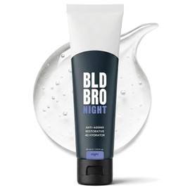 BLD BRO Night - Bald Head Moisturiser for Overnight Repair - Anti-Ageing Gel with 4D Hyaluronic Acid & Peptides, Deep Hydration, Vegan & Cruelty-Free - 60ml