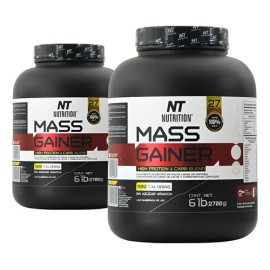 2 Mass Gainer Ganador De Masa Y Peso Nt Nutrition 12 Lbs Sabor Vainilla                                                                               