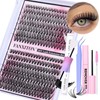 FANXITON DIY Lash Extension Kit Natural Lash Clusters 30D+40D Mix