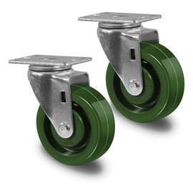 4 Inch High Temperature Casters, Oven-Safe Bakery Rack Casters, -20°F to 550°F, Heavy-Duty 1400 lbs Capacity, Baking Essential (2 Swivel)