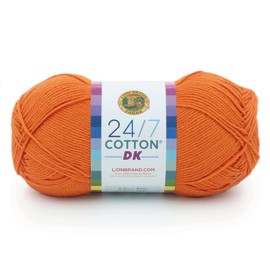 Lion Brand Yarn 24/7 Cotton DK Yarn, 1 Pack, TAMARIN