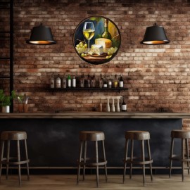 Ideal Patriot Woodcraft Chardonnay Wine Barrel Wall Hanging Wine Cellar Home Decor Wooden Tuscany Barrel