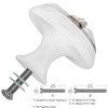 NEWzone 4 Pack White Cabinet Knobs, Highland Cow Decorative Kitchen