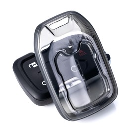 for GMC Key Fob Cover TPU Car Key Fob Case Fit for 2019 2020 2021 2022 Silverado Sierra 1500 2500HD 3500HD Terrain Acadia 5 Buttons Car Remote Key Case Shell Protector(Black)