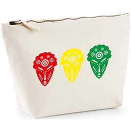 Hippowarehouse African masks printed make up cosmetic wash bag 18x19x9cm