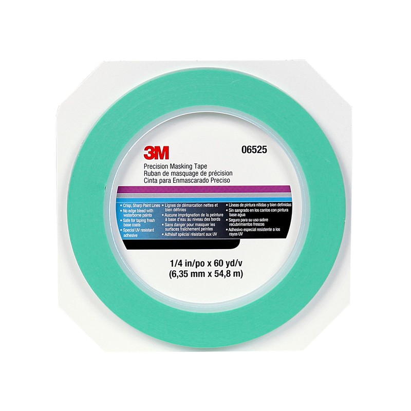 3M Precision Masking tape, 06525, 1/4" x 60 yds, Crisp,