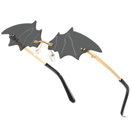 aisswzber Bat Flame Sunglasses Devil Glasses Goth Vampire Accessories Bat Wing glasses, For Women Men