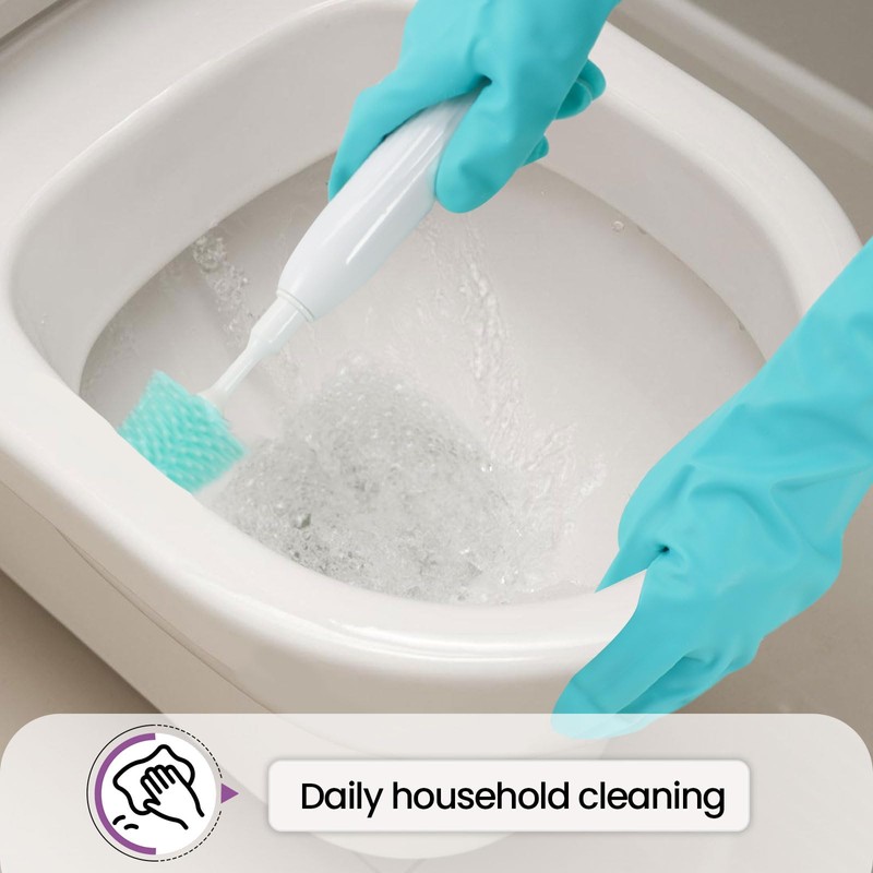 Elgood Reusable Dishwashing Cleaning Gloves with Latex free, Cotton lining,Kitchen