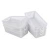 Kiddream 6 Packs Mini Plastic Basket, Office Desktop Basket, White