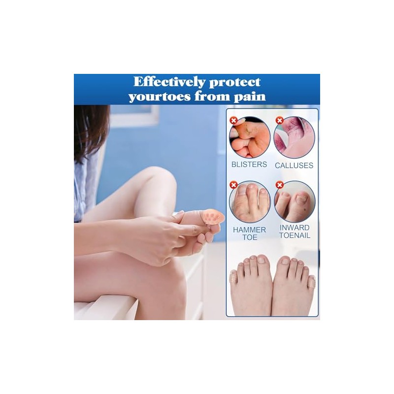 20 Pcs Protector para Dedos de Los Pies, Protector de