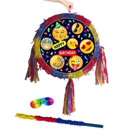 Happy Birthday emojis Pinata and stick