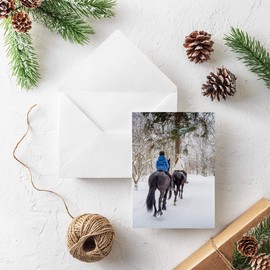 Equestrian Christmas Greeting Cards, Pack of 12