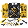 CARTMAN 57-Piece Home Tool Kit, Yellow Household Tool Set With