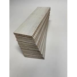 Easy Planking Thermally-Modified Barn Wood Wall Shingles, Nail-in, 5" W x 1.3Ft L, 10 sq. ft., White, Pack of 24