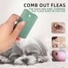 Green Pet Double-Sided Flea Comb Set 3Pcs 3.35in/8.5cm