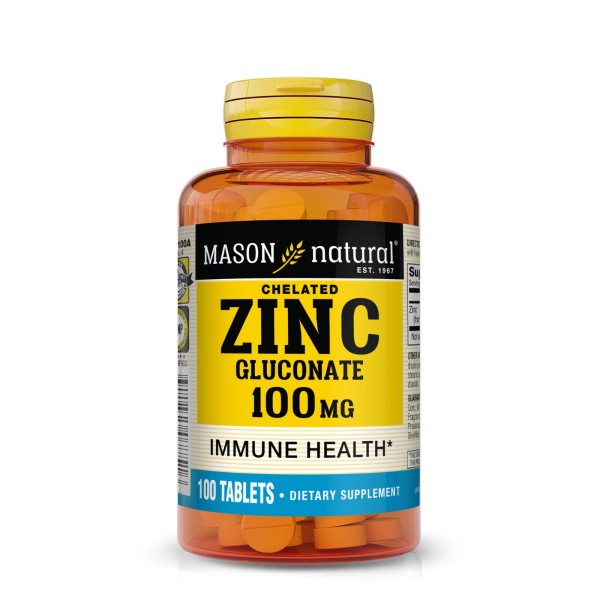 Mason Natural Zinc 100 mg - Advanced Immune System Support,