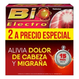 2pack Bioelectro Alivio De La Migraña 2 Cajas De 24 Tabletas