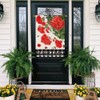 Easternproject Welcome Spring Geranium Decorative House Flag, Red Flower Buffalo
