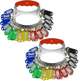 Maydahui 2PCS Key Organizer Manager Portable Keychain with 28 Separable Key Rings and 30 Assorted Color Key Tags