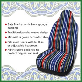 Motoforti Universal Automobile Car Bucket Baja Seat Cover Protector Long-lasting