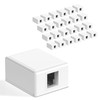 VCELINK Keystone Jack Surface Mount Box 1-Port for UTP Cat6/Cat5e/Cat5
