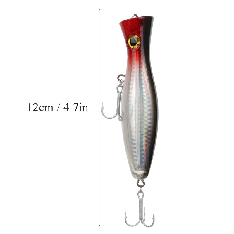 Artificial Popper Fish Lure 3D Eyes Seawater Hard Bait with