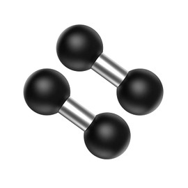 Double 1" Ball Adapter Ball Mount Holder 25.4mm(1") Compatible with RAM Mount Ball Socket Arms GPS Mounts(R11*2)