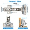 2 Pack 165 Degree Frameless Cabinet Doors Hinges, Clip ON